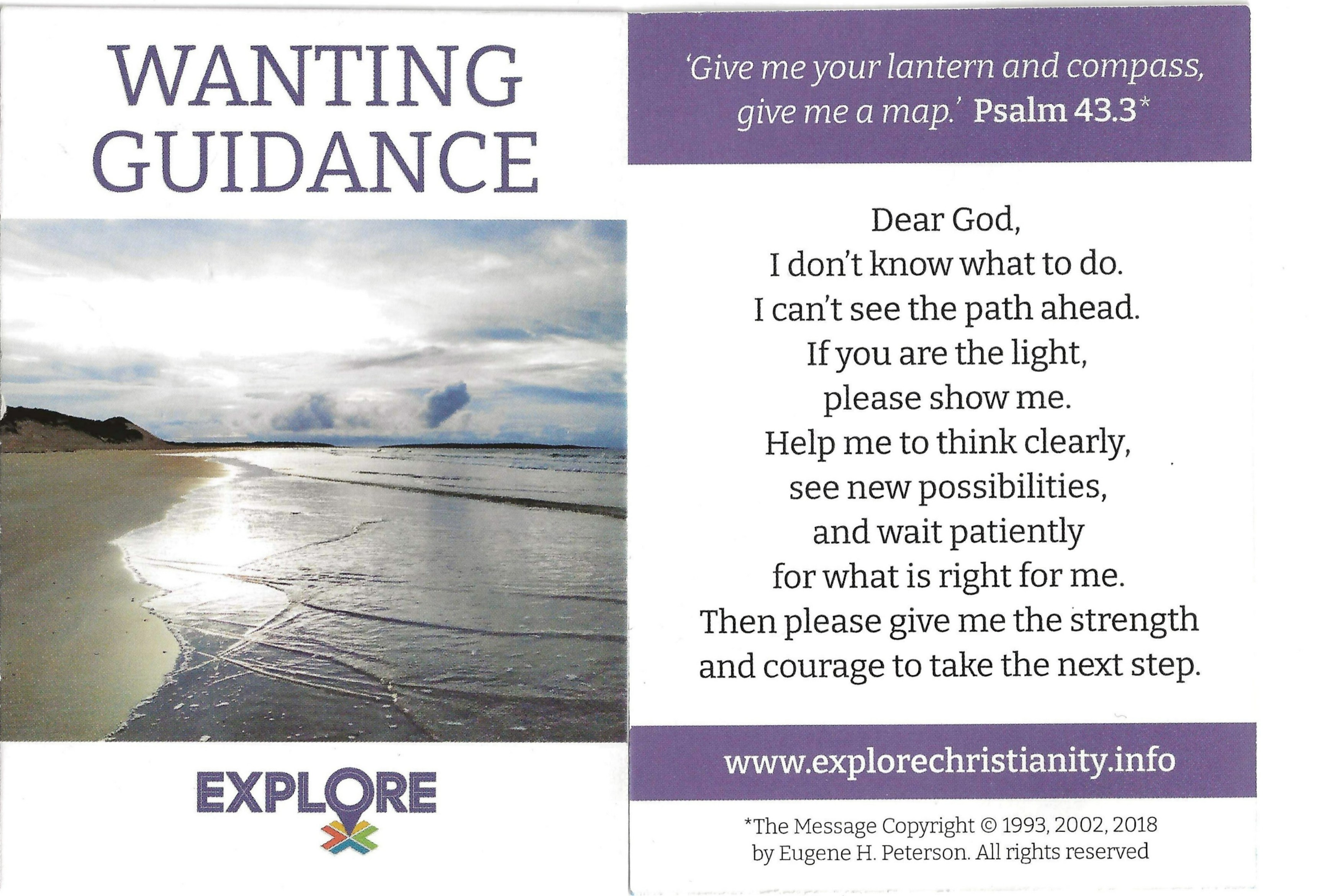Wanting Guidance Prayer